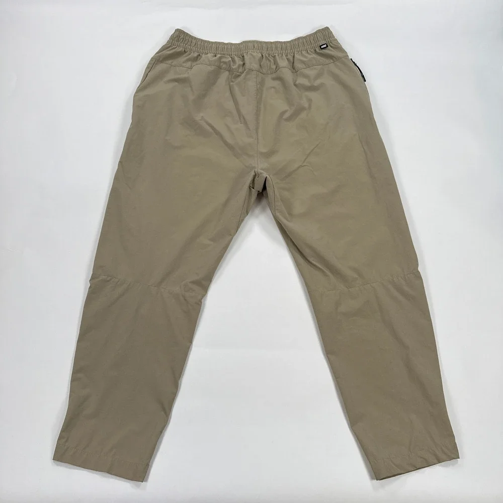 Nike Mens Woven Commuter Pants 2XL Khaki Tan Tapered DM6621 Drawstring Stretch